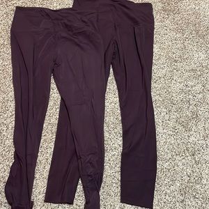 Tuff Athletics workout pants. Two pair - deep purple in color.